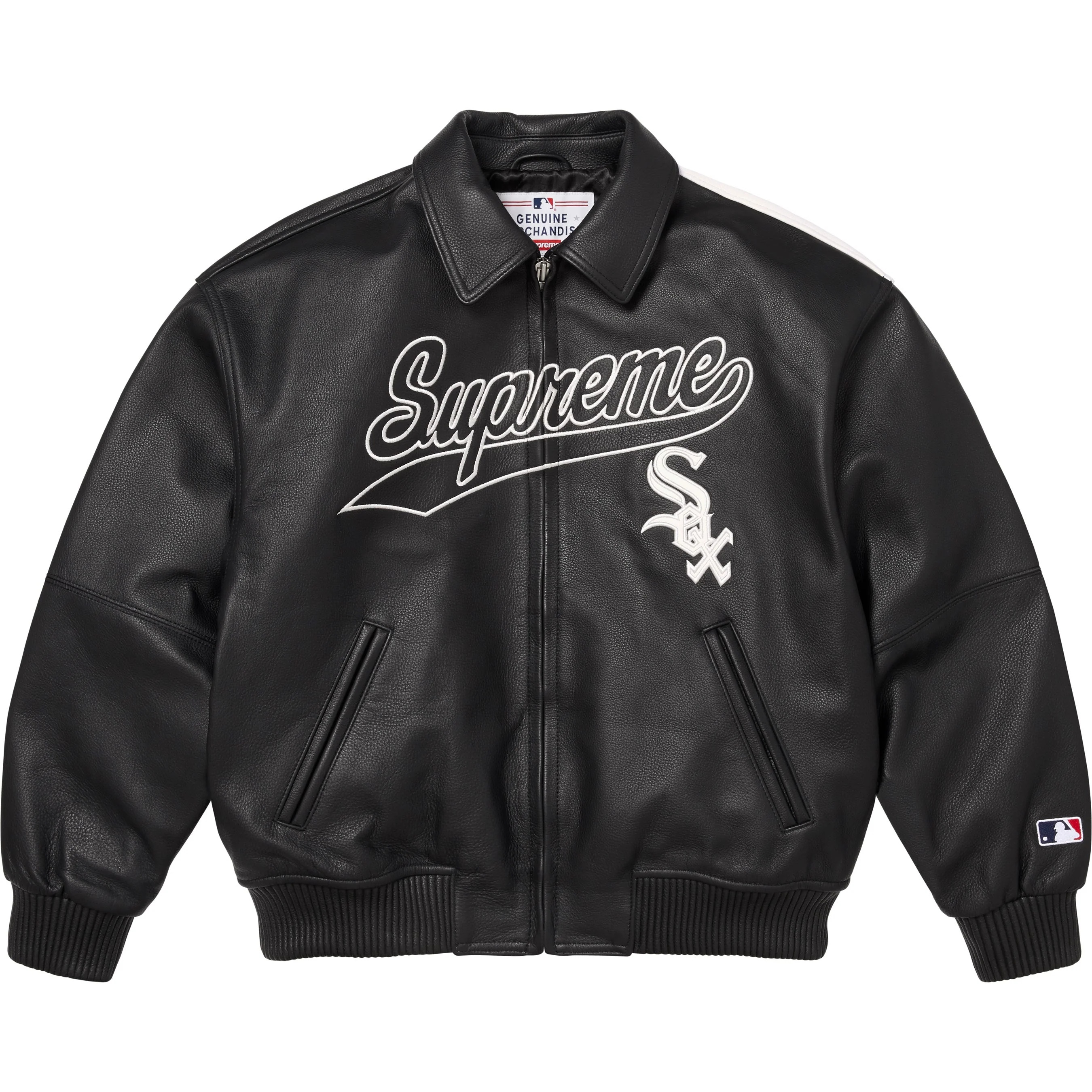 Supreme®/Chicago White Sox™ Leather Varsity Jacket view 14